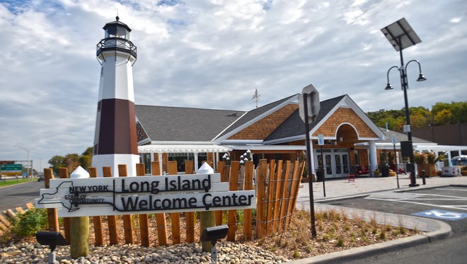 The Federal Highway Administration is questioning whether a series of new highway rest stops in New York -- including this one on Long Island -- comply with federal law.