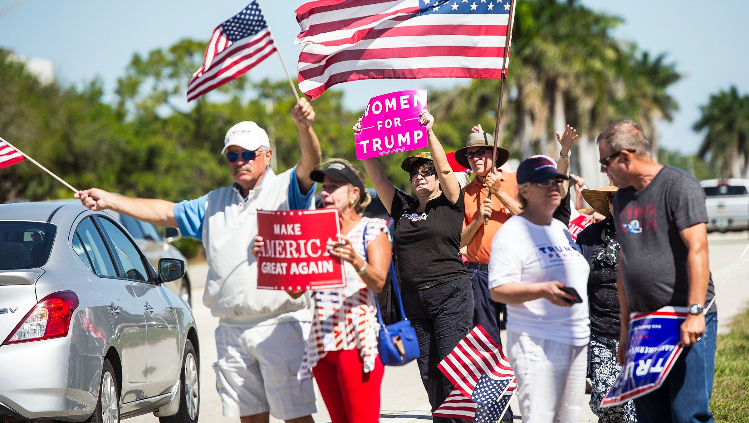 North Naples Rally Draws About 100 Supporters Of Trump