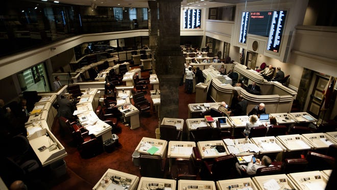 A bill is read in the Alabama House Chambers in this file photo from 2017.