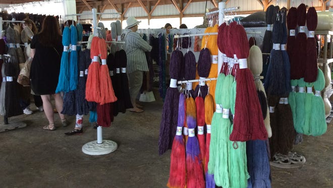 At the Garden State Sheep & Fiber Festival, there is beautiful natural-fiber yarn everywhere.