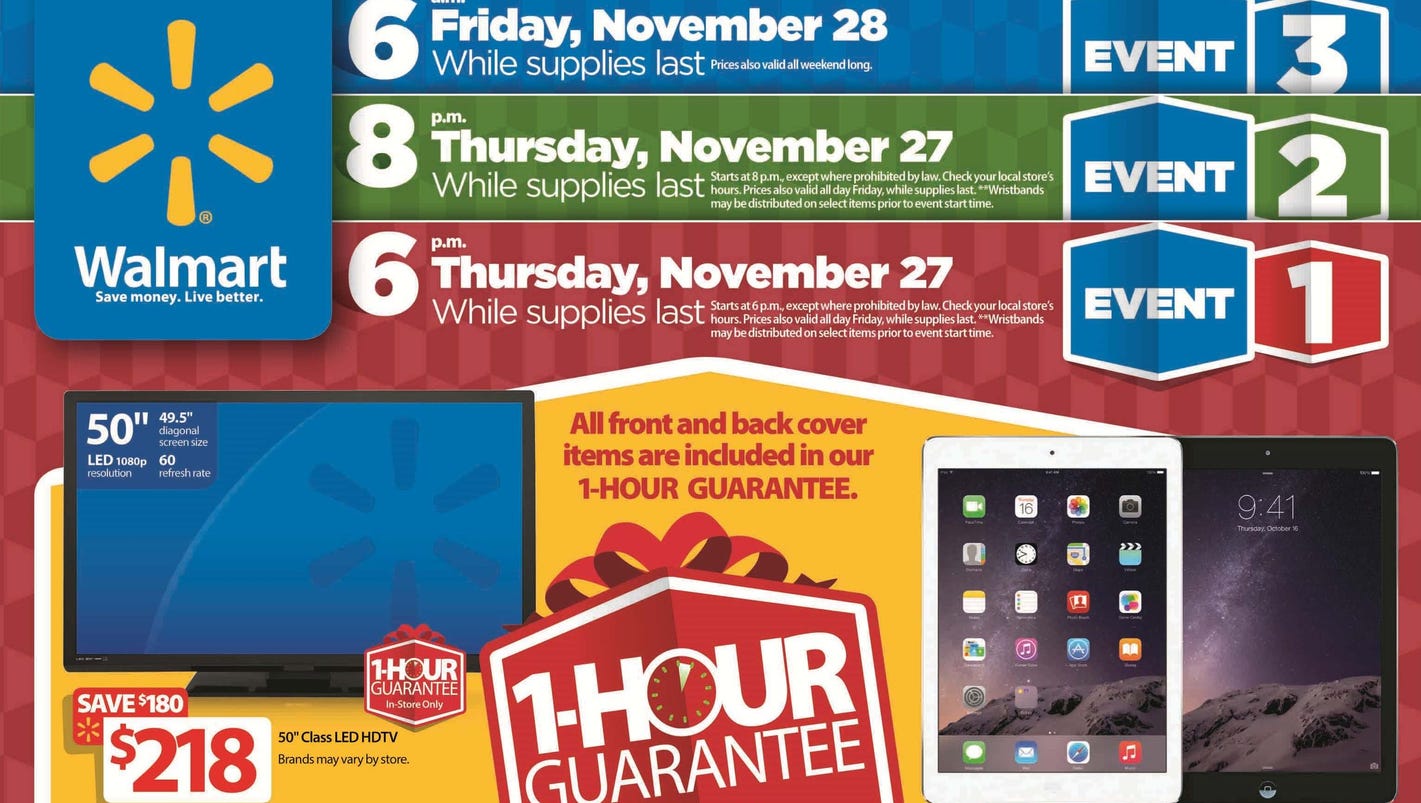 Walmart starts Black Friday deals at 6 p.m. Thanksgiving