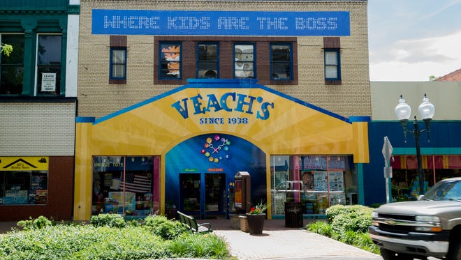 The outside of Veach's Toy Station, 715 E. Main St., is seen Monday, May 22, 2017. The family-owned business is expected to close later this summer.