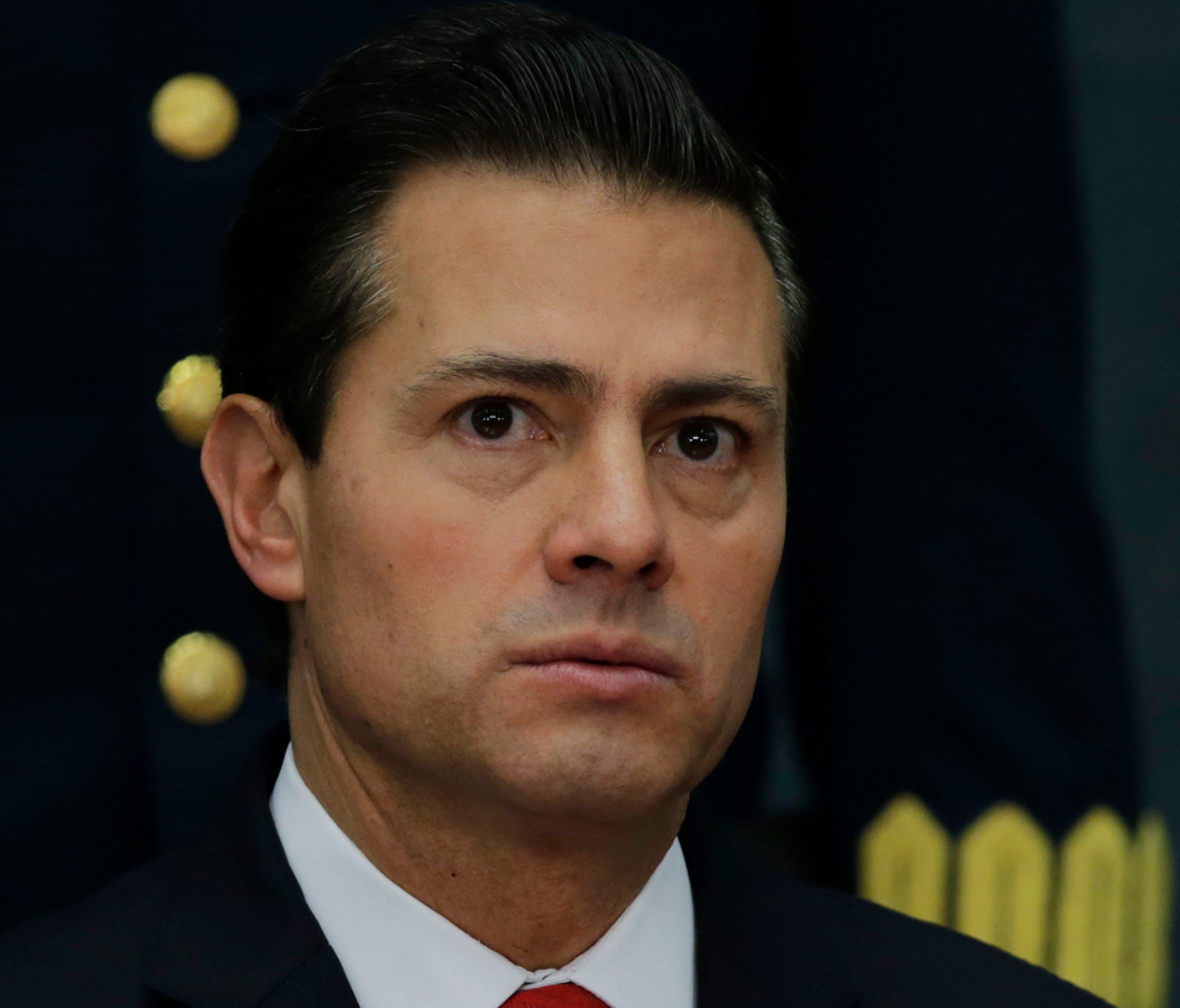 Mexico's President Enrique Pena Nieto during a press conference at Los Pinos presidential residence in Mexico City, on Jan. 23, 2017.