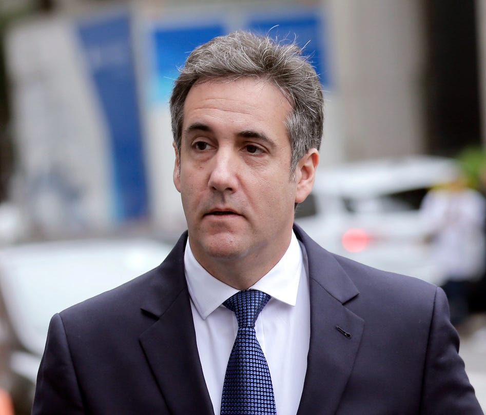 Michael Cohen in New York on May 30, 2018.