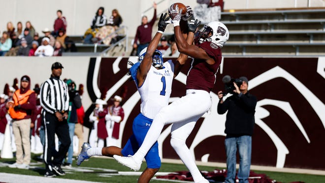 The Missouri State Bears took on the Indiana State Sycamores during the Bears' homecoming football game at Plaster Stadium on Saturday, Oct. 28, 2017.
