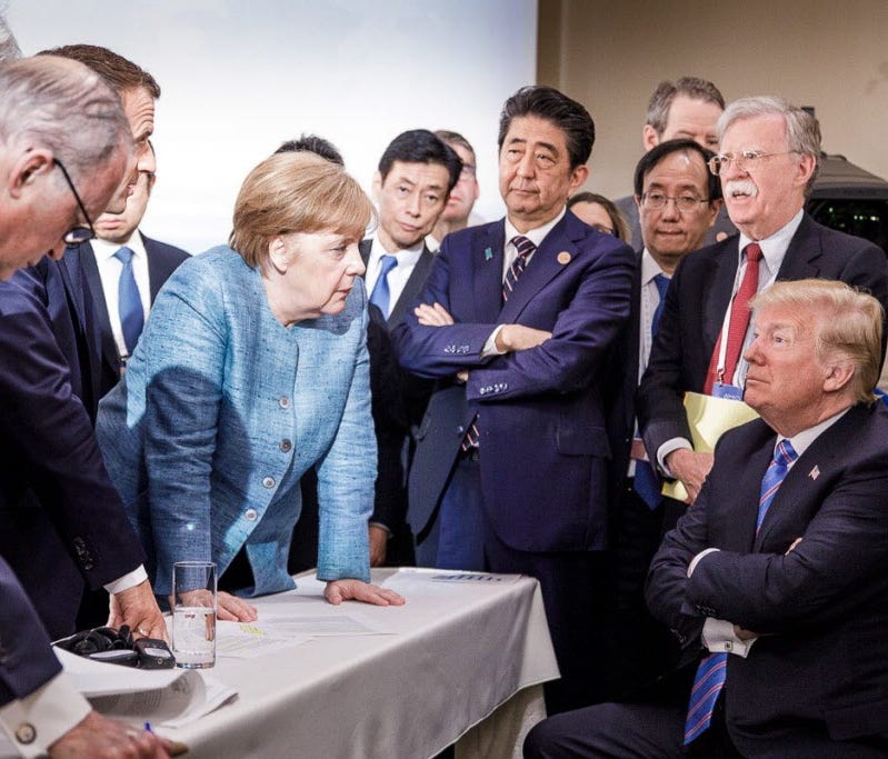 At the G-7 summit in Quebec, Canada, on June 9, 2018.  T