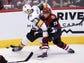 Vegas Golden Knights left wing Tomas Nosek (92) battles