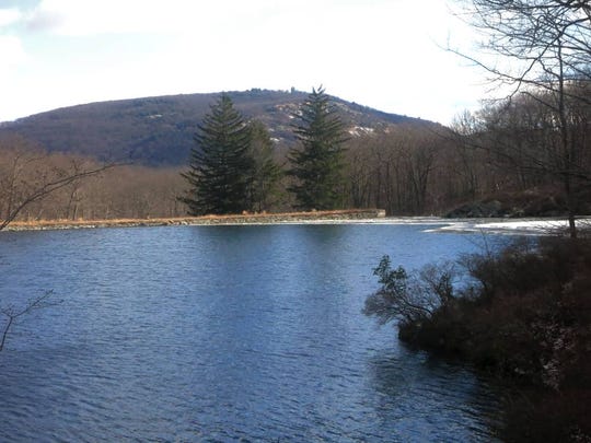 Turkey Hill Lake, with Bear Mountain in the background.
