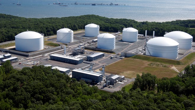 The Cove Point LNG terminal at Cove Point in Calvert County, Md.