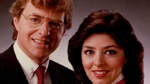 Former Cincinnati mayor and talk show host Jerry Springer and Norma Rashid co-anchored News 5 (WLWT-TV) from 1984 to 1993.