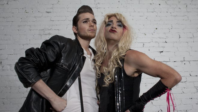 Ryan Nisbett, who will perform as Yitzhak, poses with Scott Dambacher, who will perform as Hedwig.