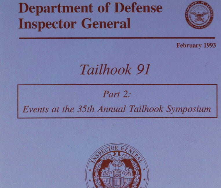 The Pentagon's Tailhook report  in 1993.