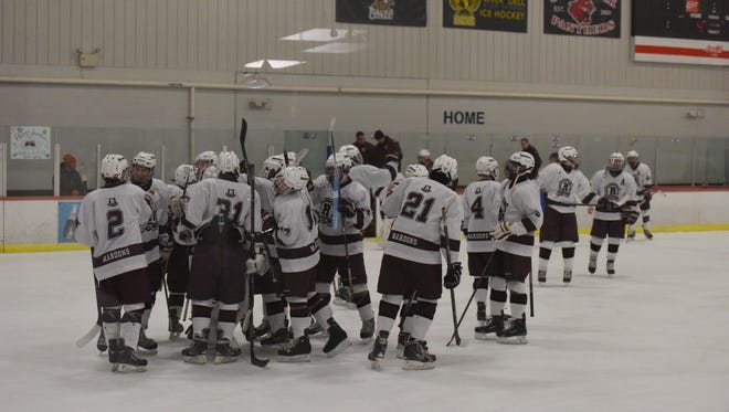The Ridgewood hockey team was able to celebrate an upset victory after knocking off Scotch Plains-Fanwood in the Public B state tournament, 1-0, on Tuesday.