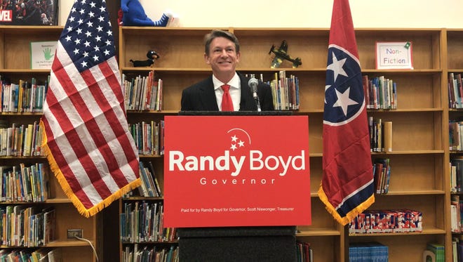 Randy Boyd kicked off his campaign for governor of Tennessee Tuesday morning at New Hopewell Elementary School in Knoxville.