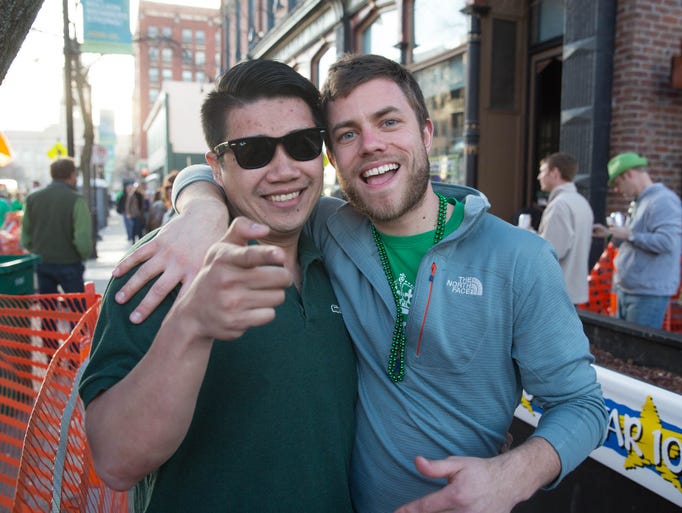 Anthony Nguyen, 25, (left) and Anthony Prow, 25, Tuesday,