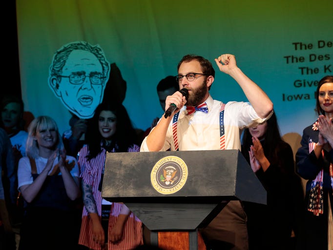 Host Scott Siepker speaks to the crowd at the It’s