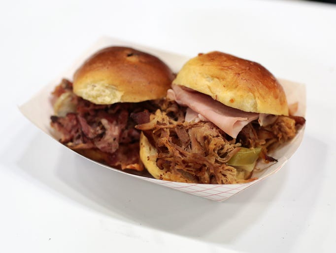 Cuban pork bacon sliders during the 2016 Blue Ribbon