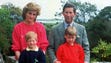 Harry, then almost 5, has the biggest grin in a group portrait with his parents and brother in the Sicily Islands in June 1989.