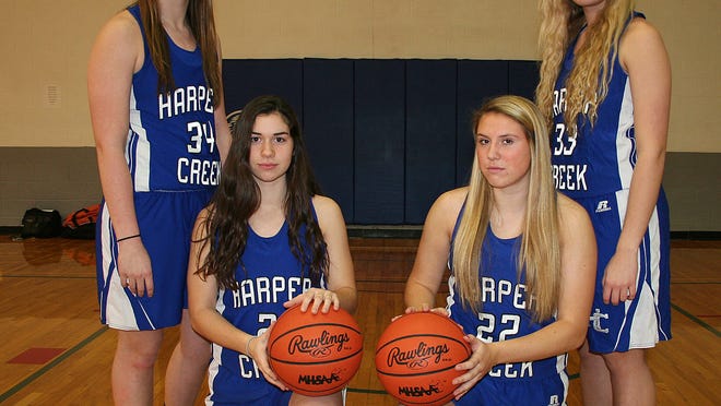 Harper Creek will be led by key returners, from left, Heather McDaniels, Jacey Bowers, Reagan Dishaw and Olivia Leson.