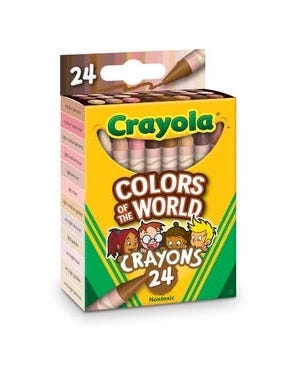 33 -- Crayola launched a box of crayons with diverse skin colors for children to "accurately color themselves into the world."
