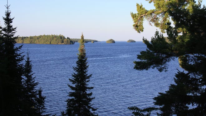 Rainy Lake, as seen from a cabin deck, offers quality fishing as well as scenic beauty.