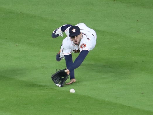 Game 5 at Minute Maid Park: Houston Astros center fielder