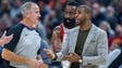 Nov. 12: Rockets guard Chris Paul wasn't in uniform,