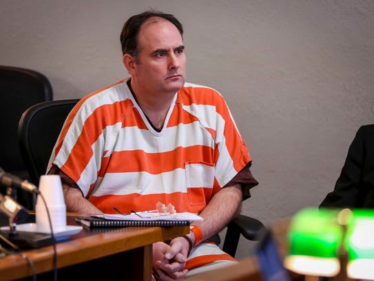 Joseph Finn II sits in a Polk County Courthouse courtroom