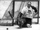 Rochester Americans goalie Bobby Perreault stops a