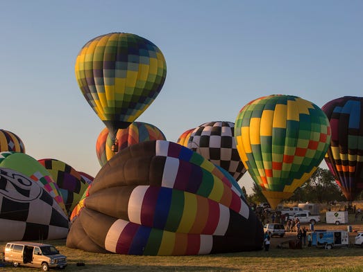 A photograph from the Great Reno Balloon Races held