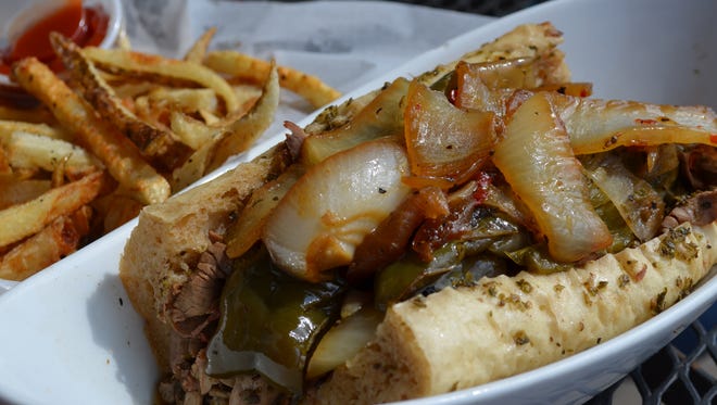 Ray Rays in Kalamazoo specializes in Italian Beef sandwiches dipped in au jus sauce