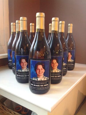 D.J. Sommers tweeted this photo of his parents' Christmas gifts to his little brother's teachers: Bottles of wine with his face on it.