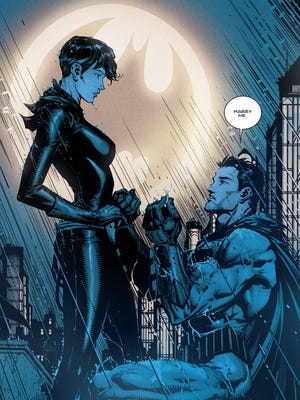 The Caped Crusader proposed to Catwoman months ago. Will their wedding go as planned?
