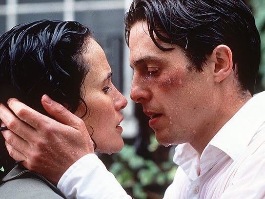 Hugh Grant and Andie Mcdowell in "Four Weddings and
