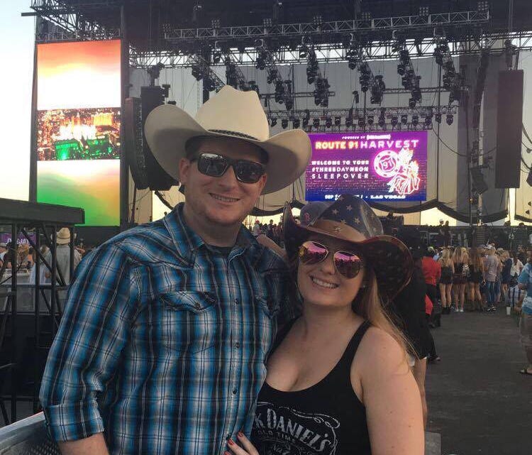David Hendrickson and Michelle Wolters at the Route 91 Harvest festival. After a mass shooting interrupted the concert, Hendrickson and Wolters joined dozens of other people in driving victims to the hospital.