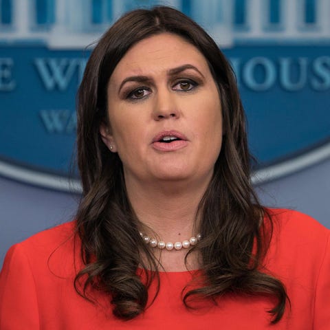 White House spokesperson Sarah Huckabee Sanders...