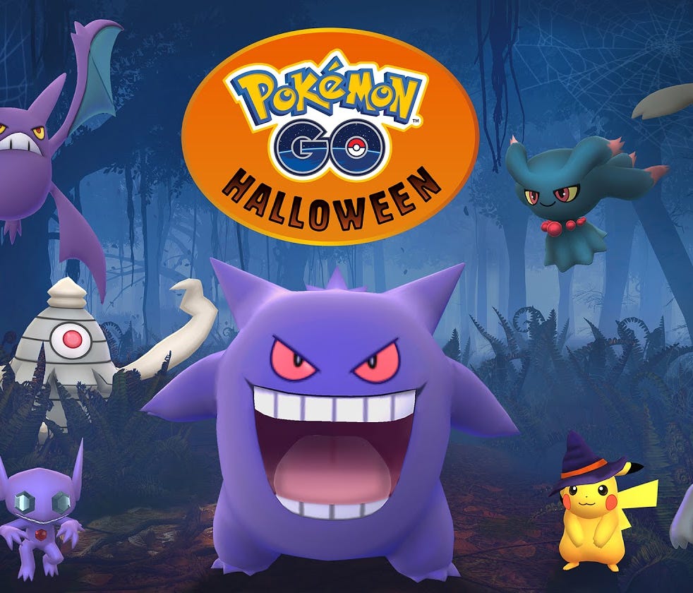Promotional art for Pokémon Go's Halloween event.