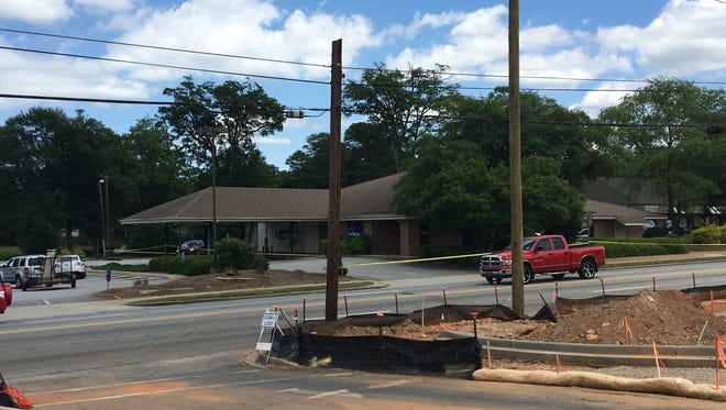 The SunTrust bank on Augusta Street was robbed Friday afternoon.