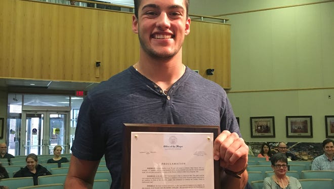 Mayor Lorenz Walker proclaimed April 3 Garrett Jacobs Day in Bossier City. Jacobs (pictured) has advanced to the Top 24 final in the "American Idol" reality singing comeptition on ABC.