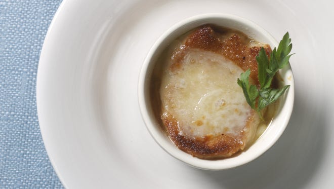 French Onion Soup with Muenster Cheese