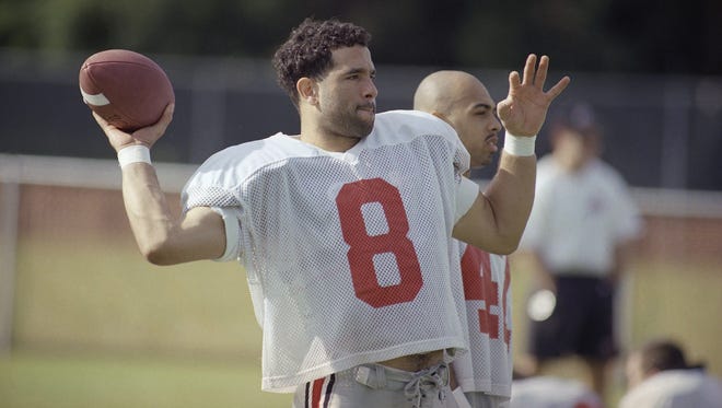 Ohio State quarterback Stanley Jackson, who starred at Paterson Catholic, shown in a December 1996 photo.