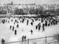 Hundreds of skaters cut the clear ice and brisk air