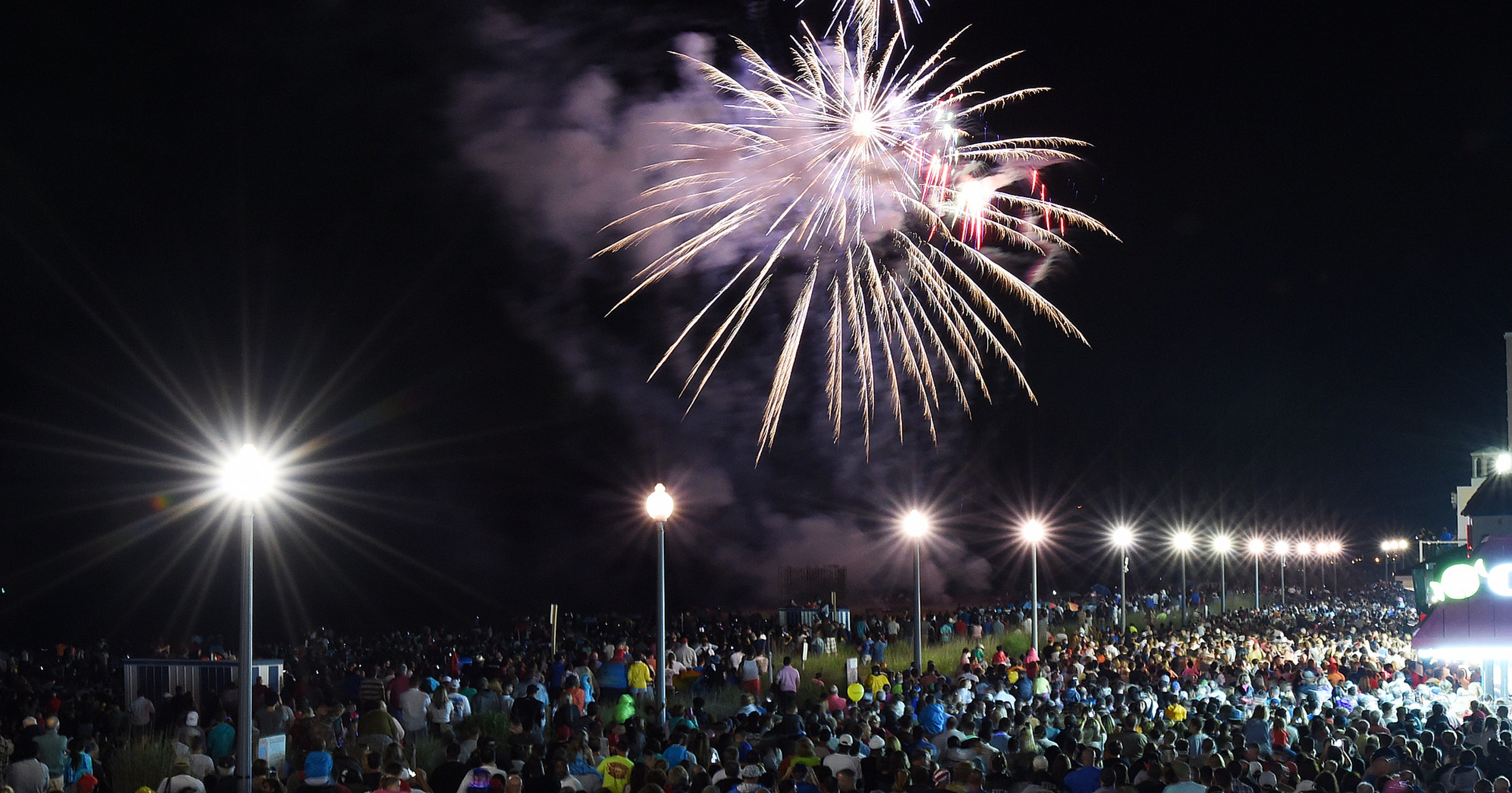 4th of July fireworks in Delaware, from Wilmington to Rehoboth