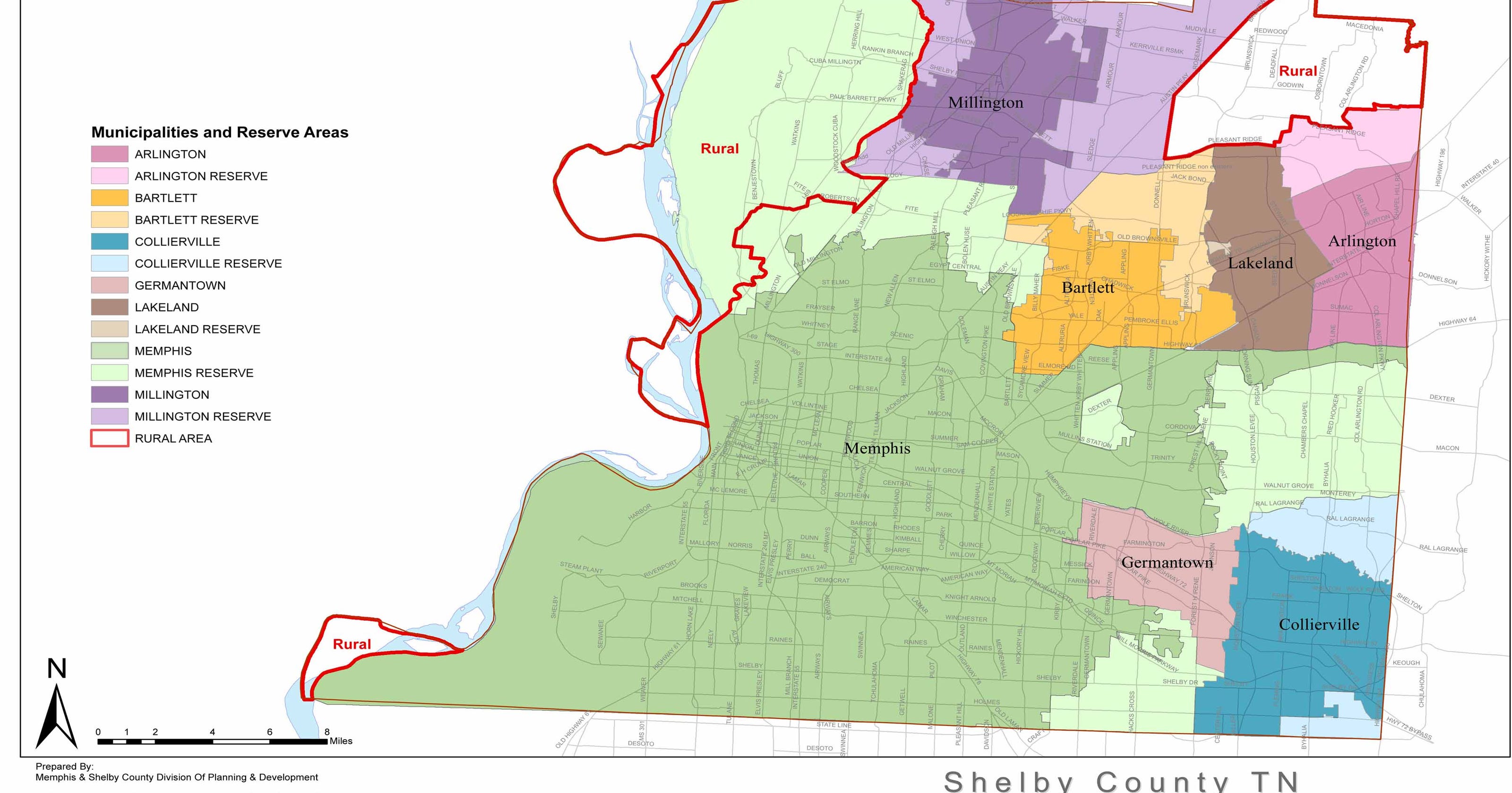 Shelby County TN Zip Code Map