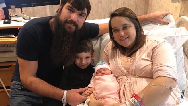 Pickens County's first baby of 2018 and parents