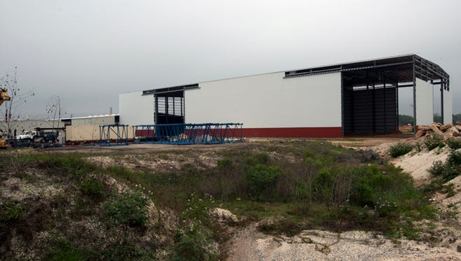 The DeepFlex building under construction at the Port of Pensacola is currently on hold. 