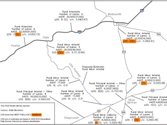 an outline of the upcoming usa parkway extension and