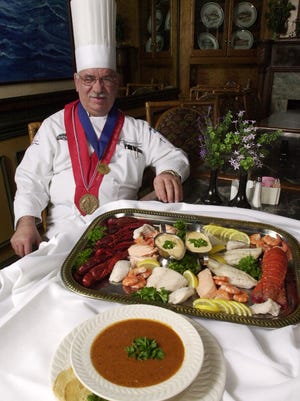 Marcel Bonetti, longtime chef at Hemingway's Blue Water Cafe inside Bass Pro Shops Outdoor World, died Tuesday. He once cooked this meal of bouillabaisse, a French seafood stew, for President George H. W. Bush.