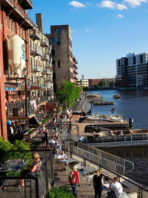 Milwaukee's RiverWalk, which runs along the Milwaukee River throughout the downtown area, could be extended to the Menomonee River.