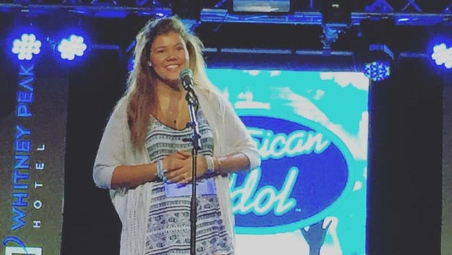 A submitted photo of Chandler Blueberg, right, taken Aug. 29, 2015 at the American Idol tryouts at Whitney Peak Hotel in Reno.